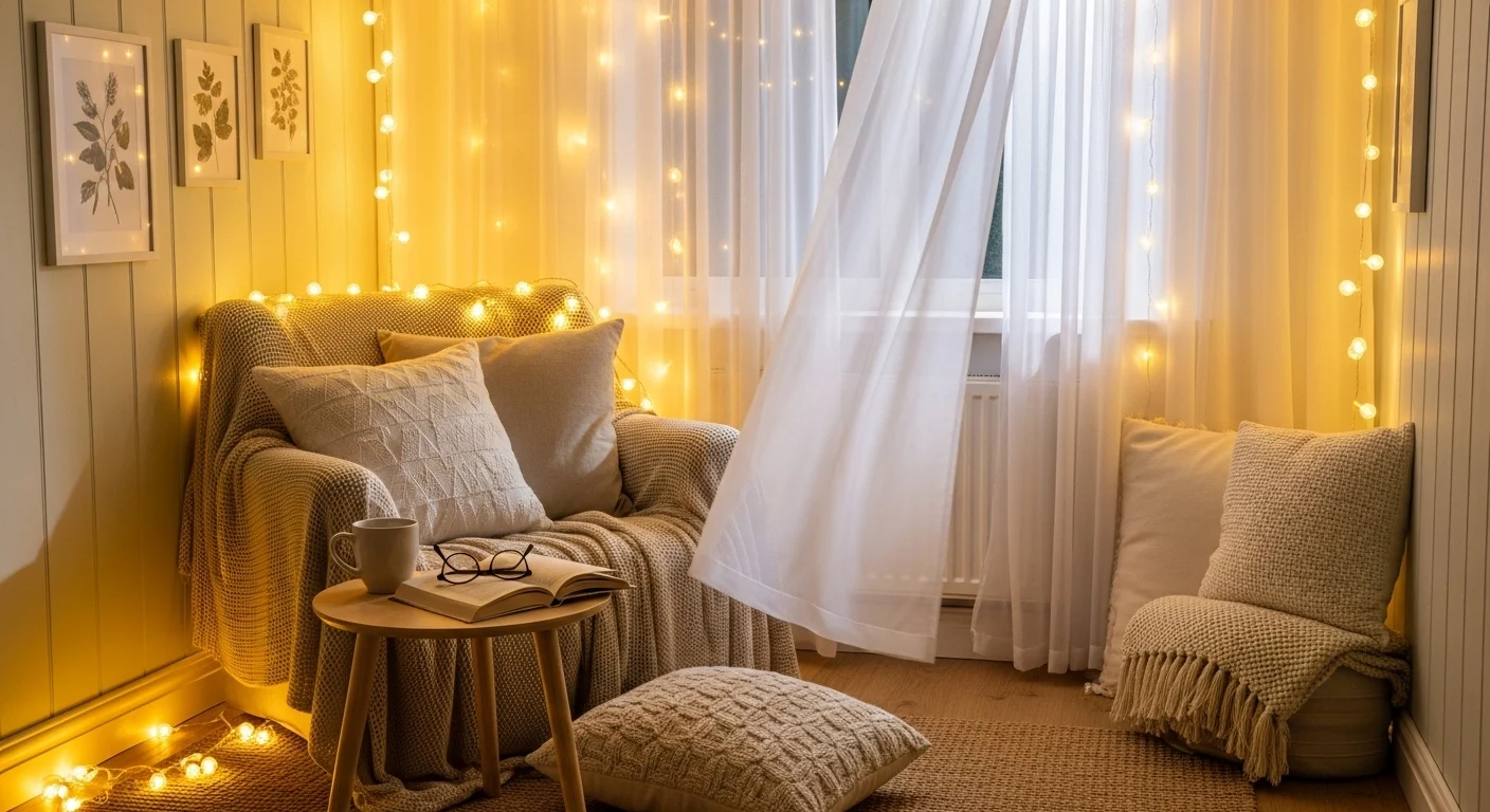 small space reading nook