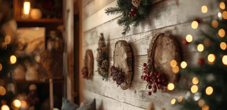 neutral-Christmas wall décor