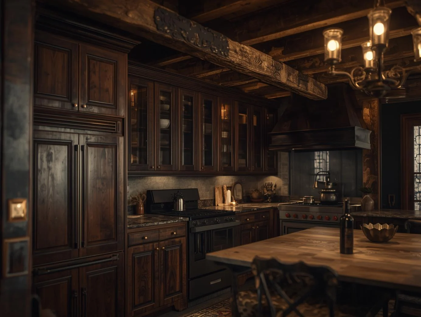  Dark Rustic Farmhouse Kitchen