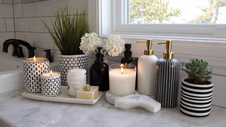 bathroom counter decor