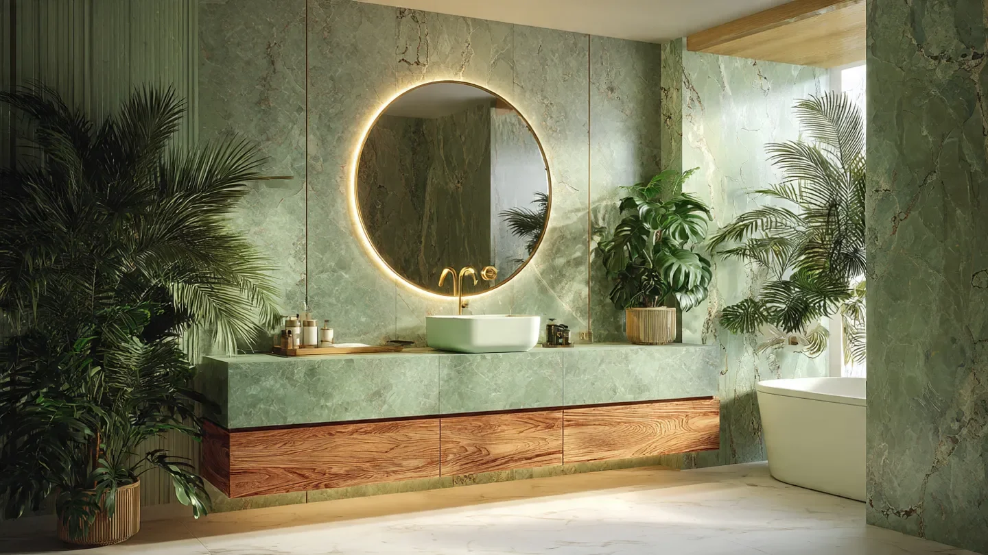 green bathroom ideas
