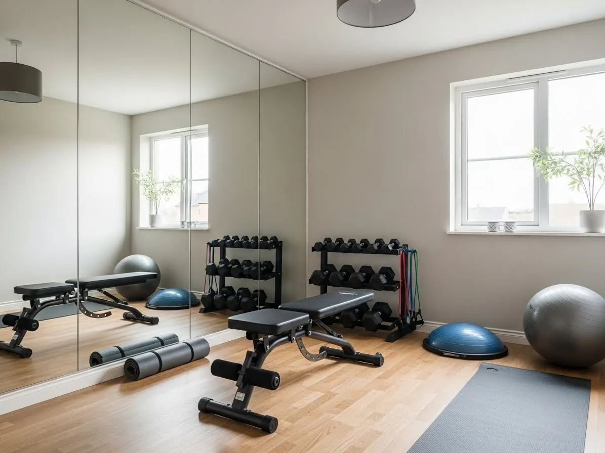 Backyard home gym ideas with outdoor gym shed design