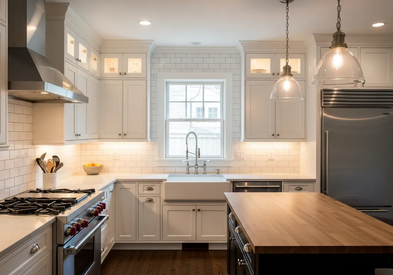 Classic kitchen ideas featuring white subway tile backsplash