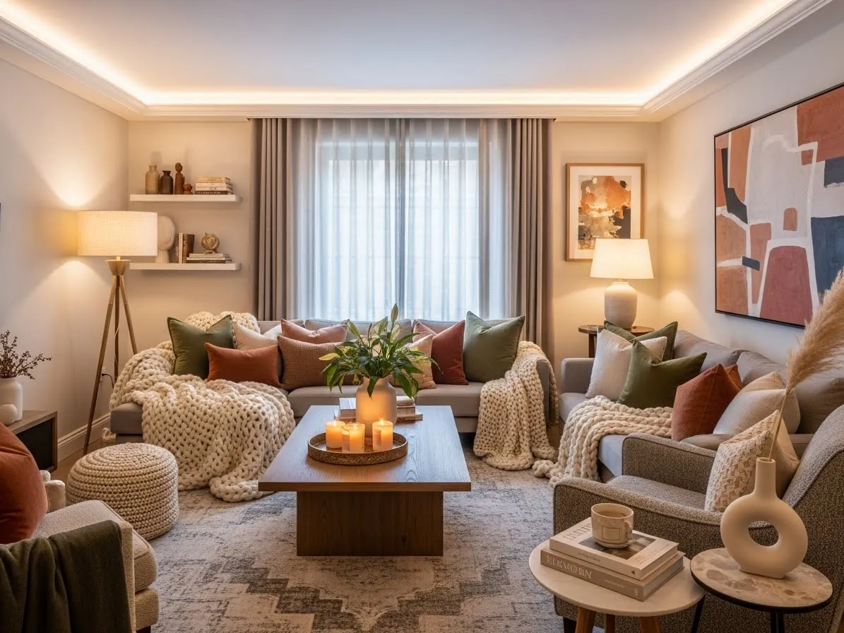 Comfortable and stylish living room interior designed for everyday relaxation.