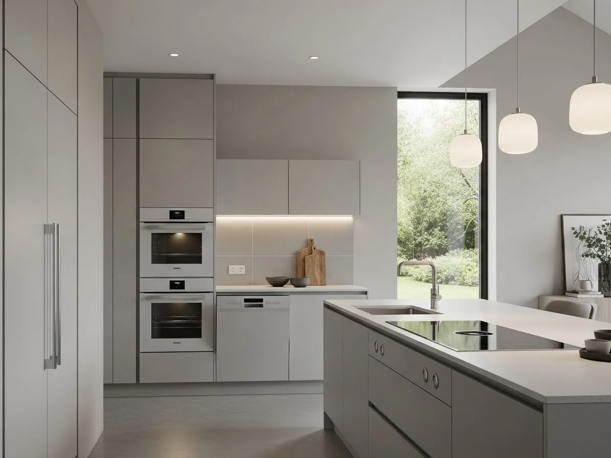 Curved and soft-edge kitchen design trend creating a warmer modern kitchen