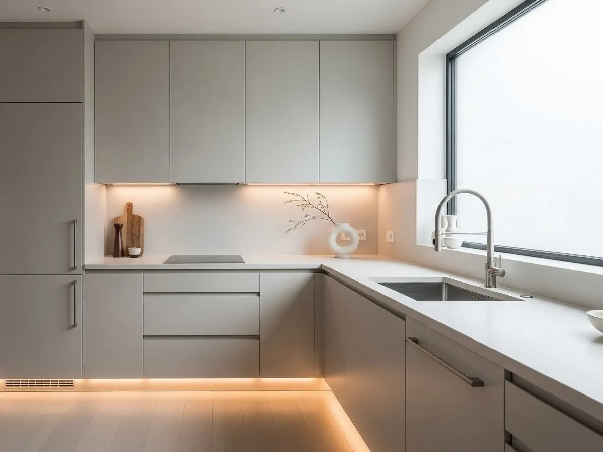 Minimalist kitchen with hidden storage for amazing kitchen interior ideas