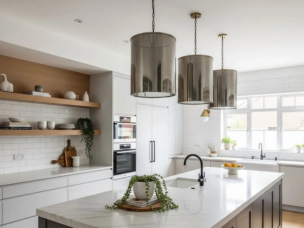 Statement pendant lights over kitchen island for amazing kitchen interior ideas