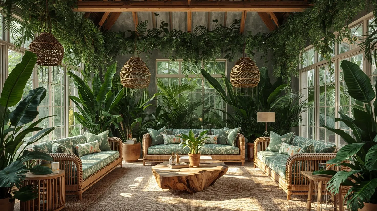Tropical Jungle Living room idea