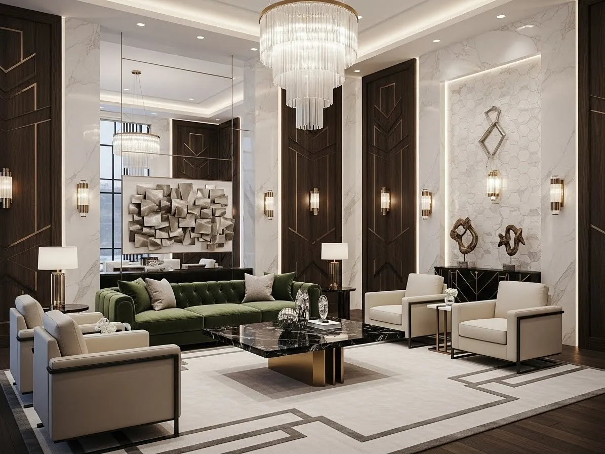 What is neo deco interior design with modern Art Deco details