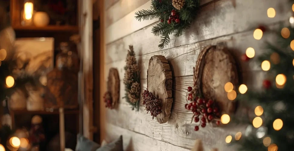 neutral-Christmas wall décor