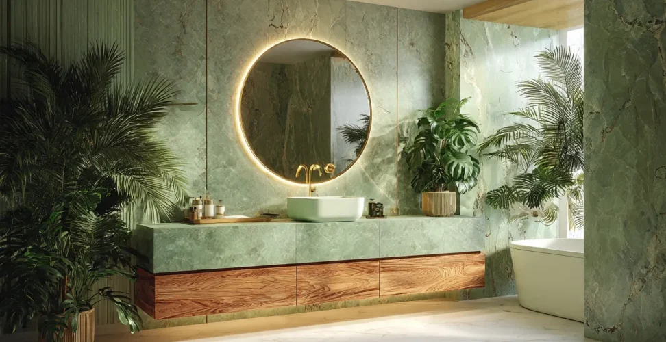 green bathroom ideas
